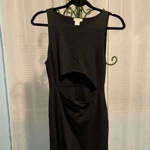 Urban Outfitters knit cut-out black mini dress